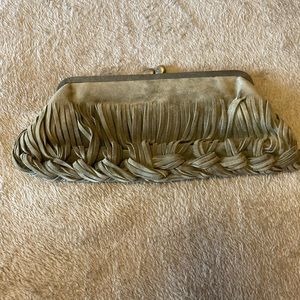 ◂Sondra Roberts suede clutch▸